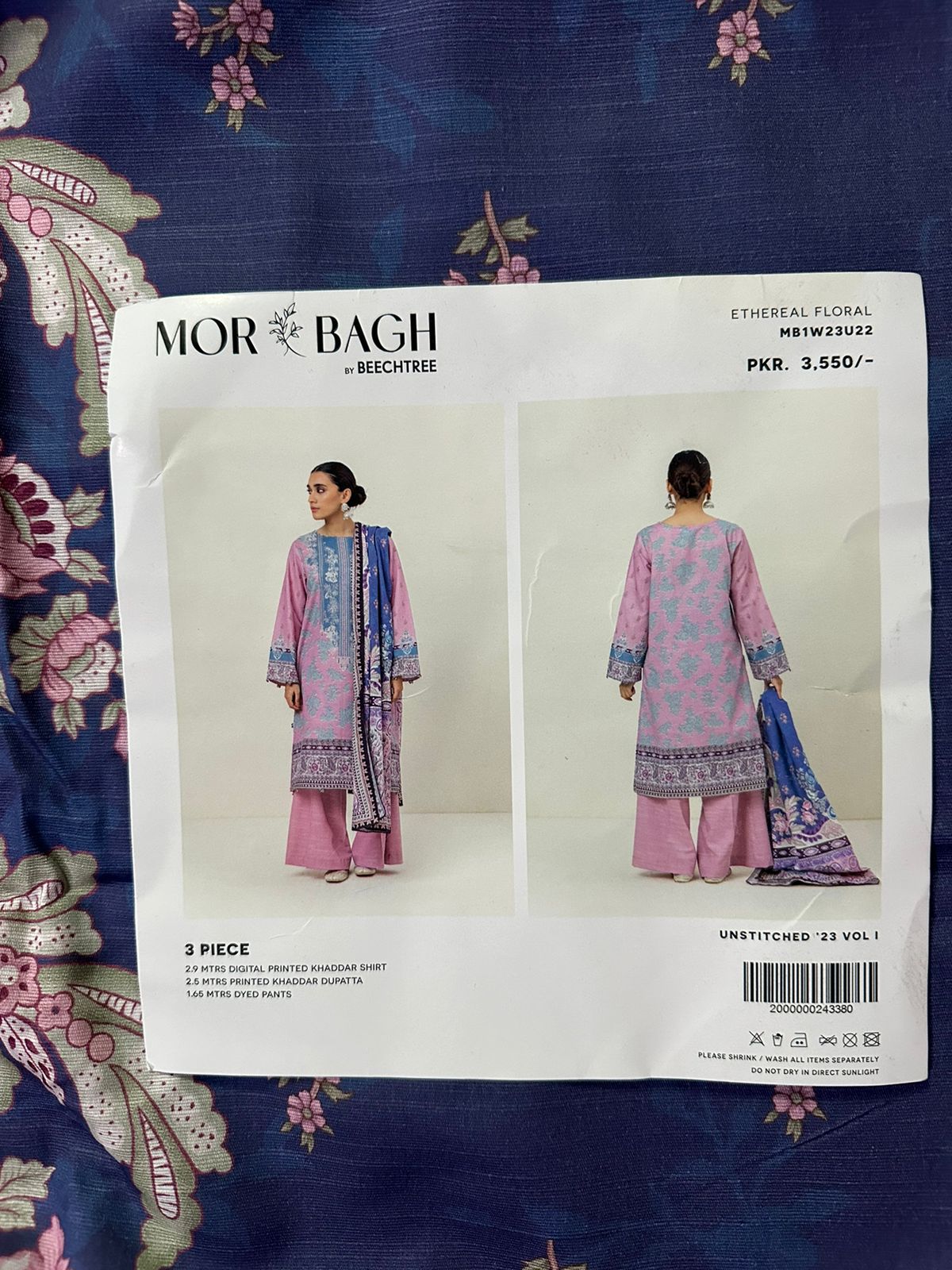 MorBagh by beechtree 100% Original Khaddar Fabric