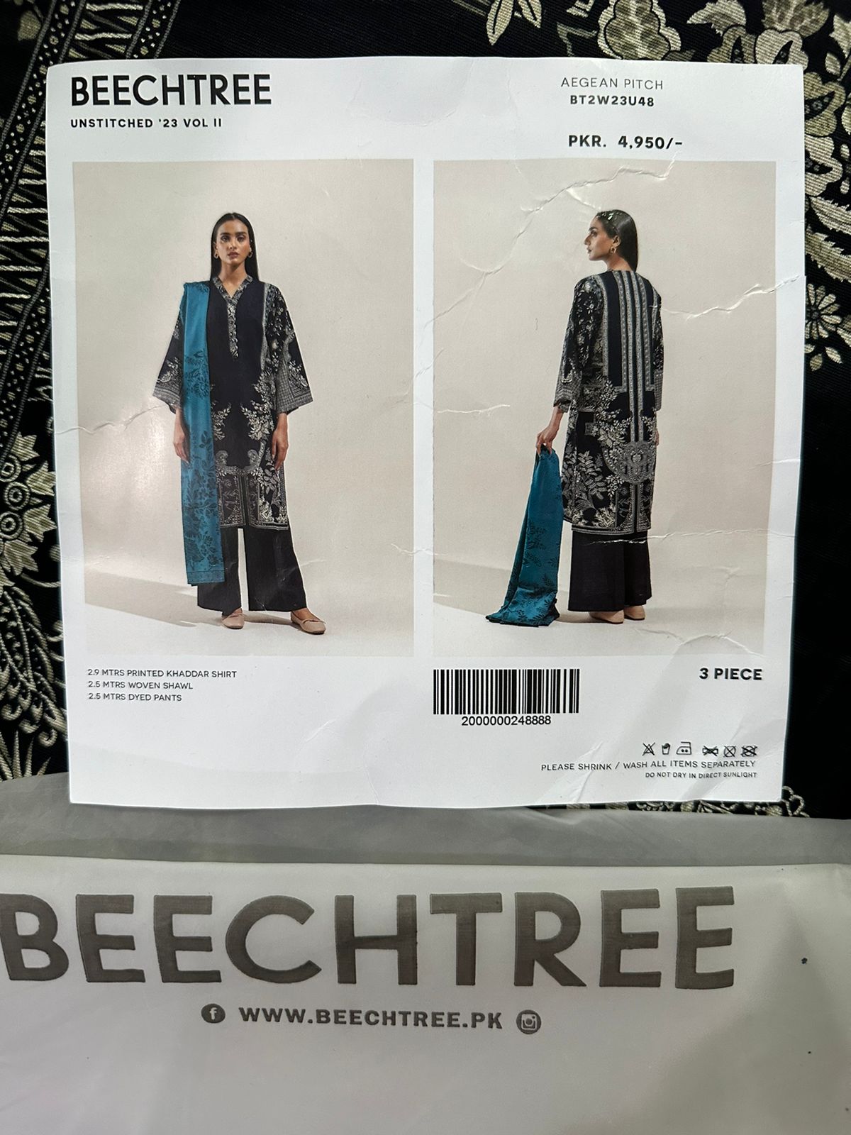 Beechtree 100% Original Khaddar Fabric