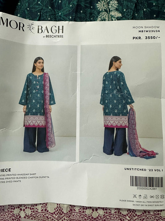 MorBagh by Beechtree 100% Original Khaddar Fabric